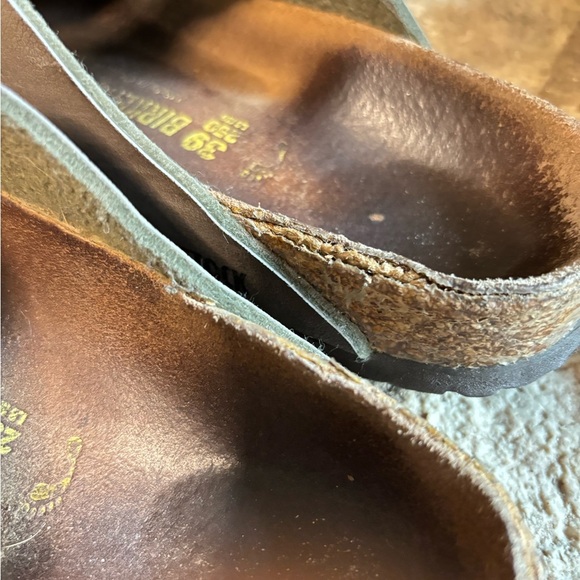 BIRKENSTOCK Lot/Bundle of 2 Arizona Thong Leather Sandals - Brown 39 & Black 38 - Picture 9 of 16